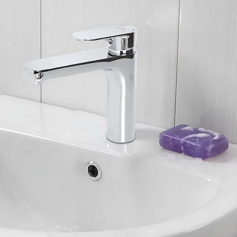 Modern Brass Basin Mixer with Hose