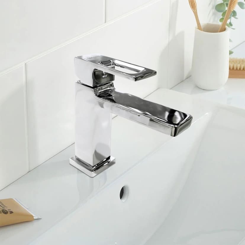 Modern Brass Basin Mixer Chrome