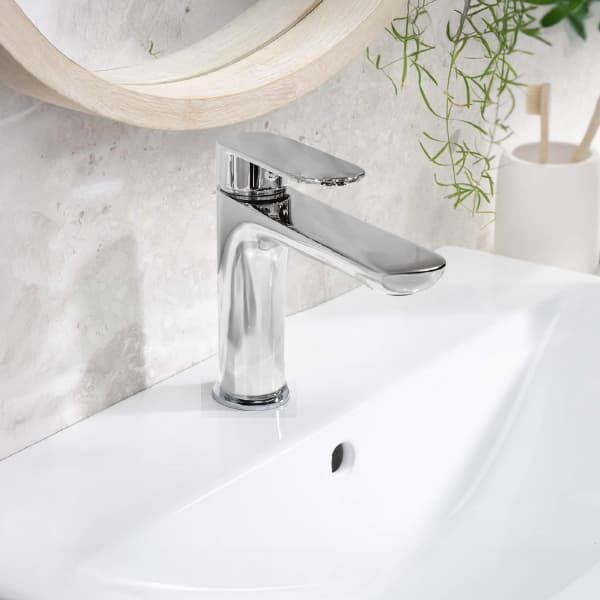 Brass Modern Basin Mixer Chr