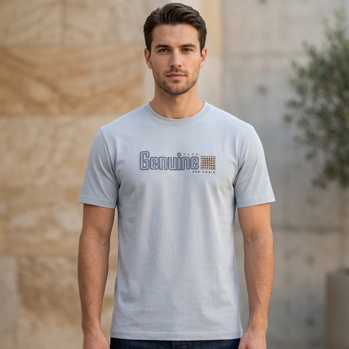 Men Plain Round Neck T-Shirt