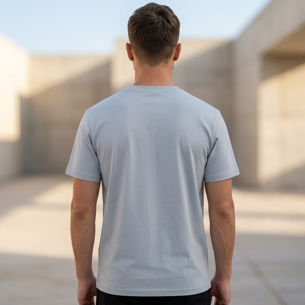 Men Plain Round Neck T-Shirt