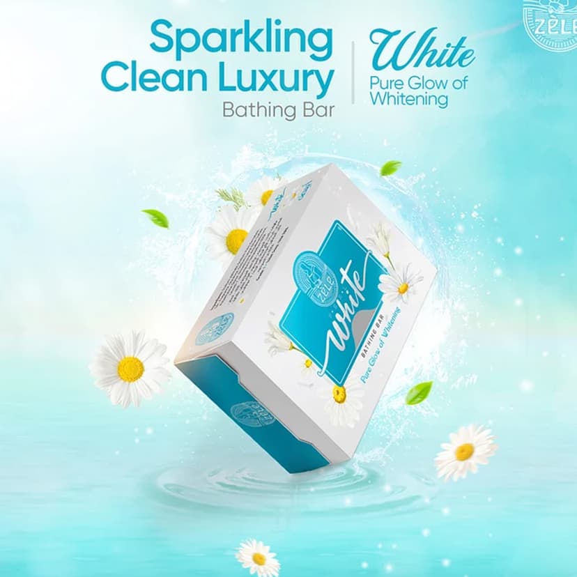 Zele Bathing Bar White 5x125gm
