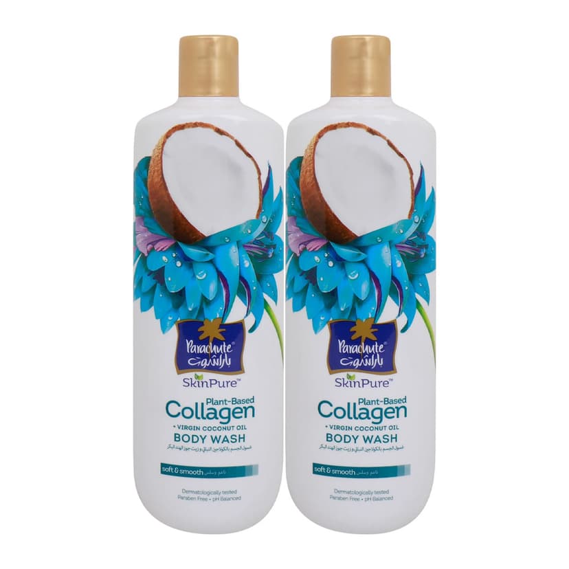 Parachute SkinPure Plant-Based Collagen Body Wash 2x400ml