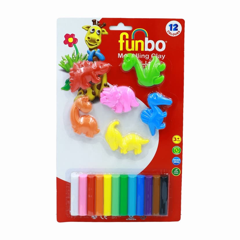 Modeling Clay Set 150g 12 Colors 6 Dinosaur Molds