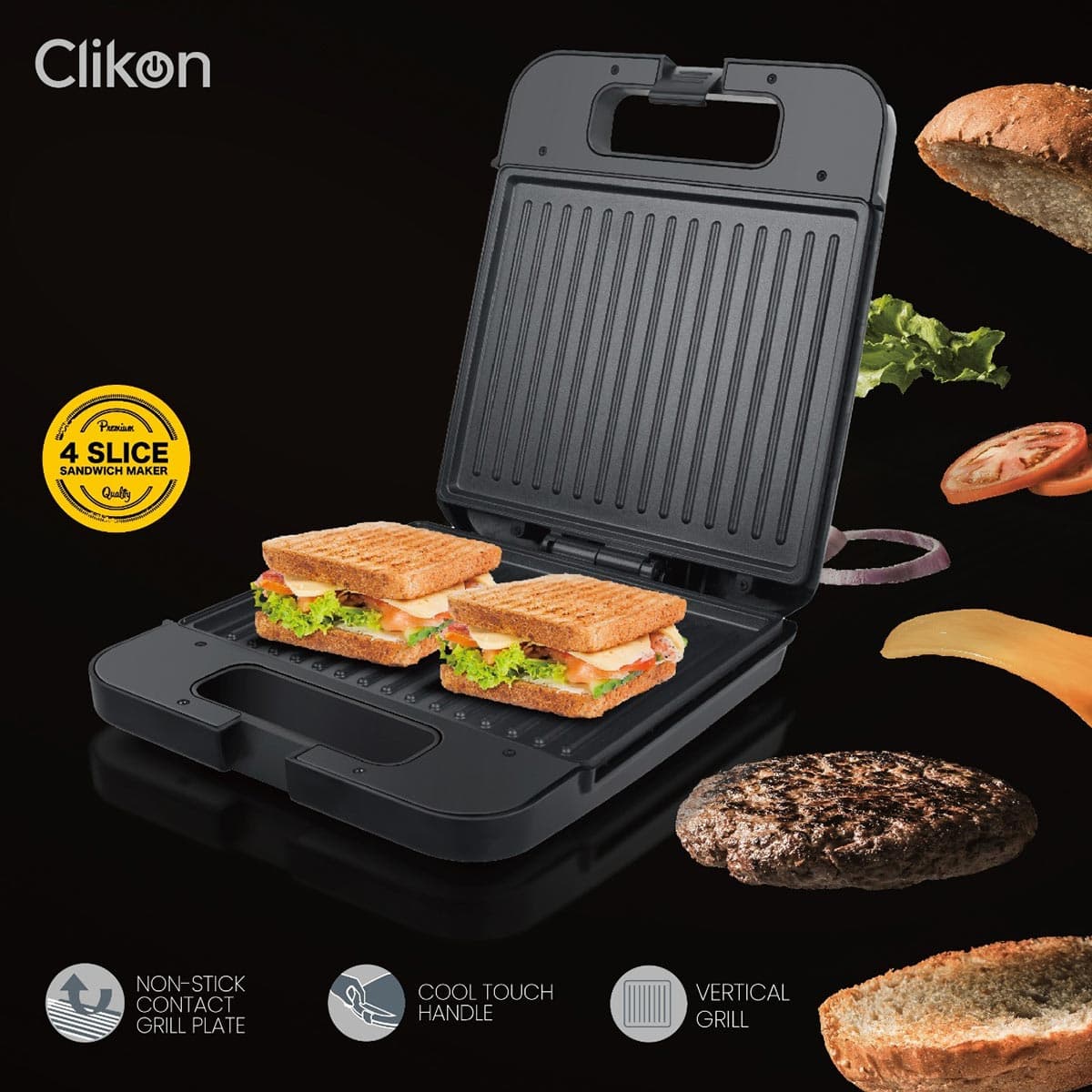 Clikon 4 Slice Sandwich Maker - Ck2470