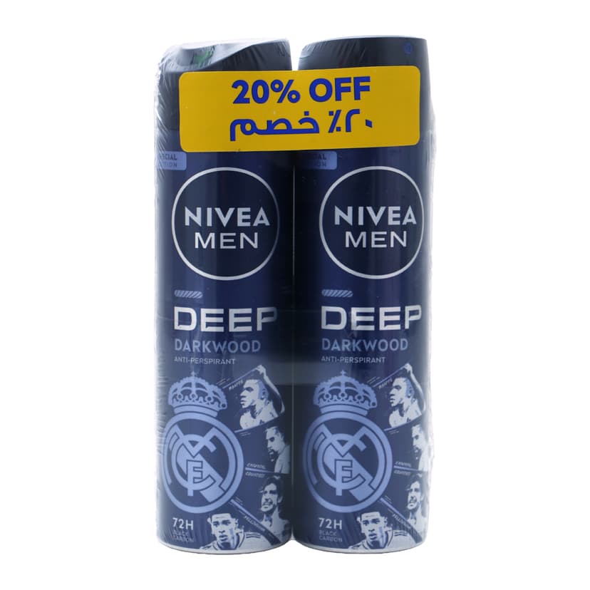 NIVEA Men Deep Darkwood Anti-Perspirant 2x150ml