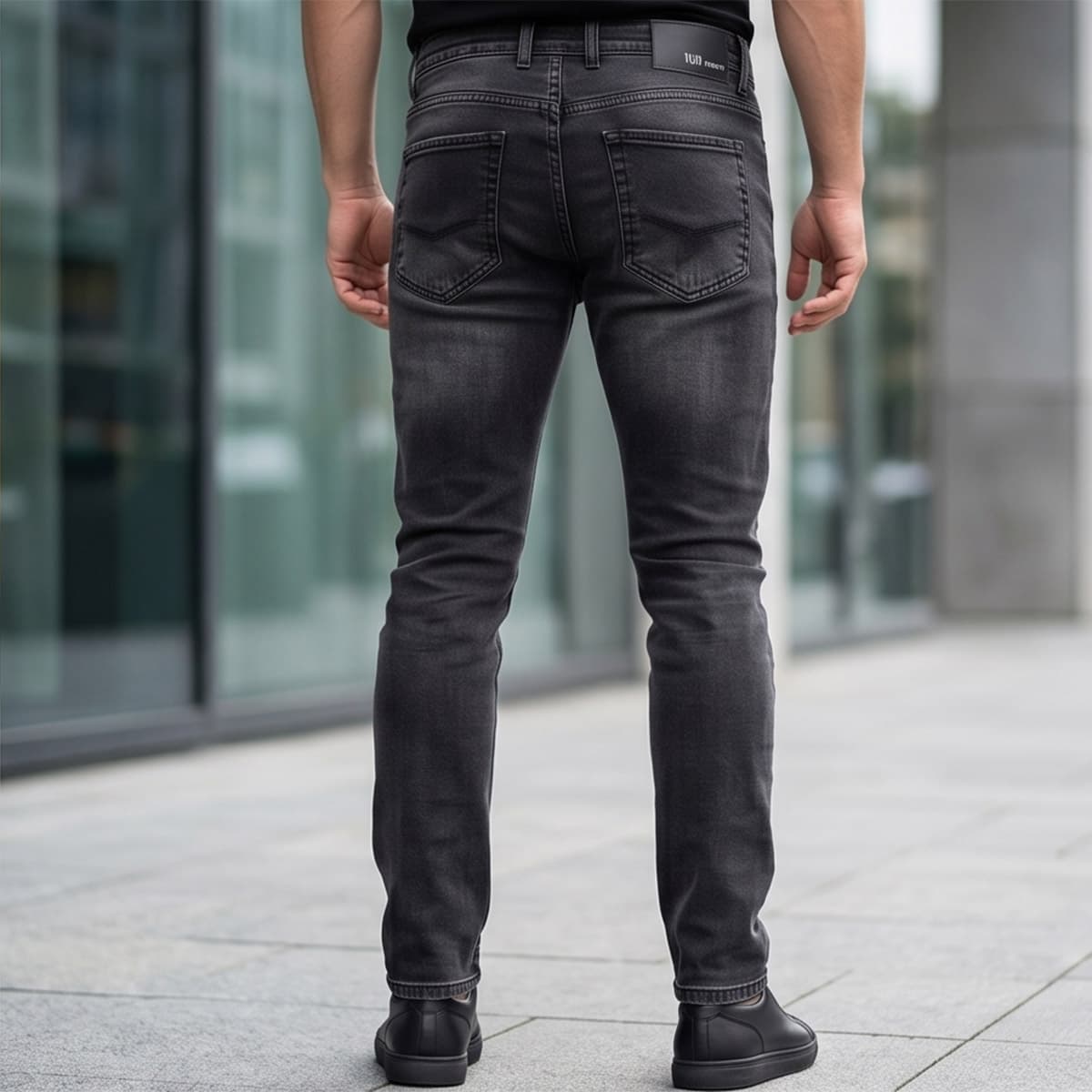 Men Slim Fit Jeans-Charcoal-31