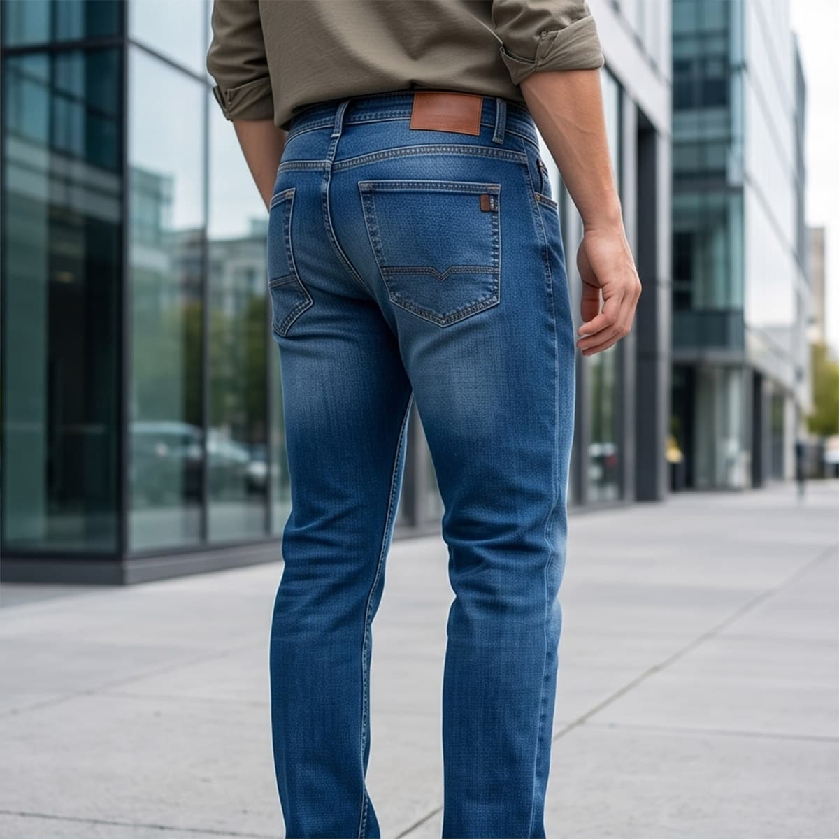 Men Slim Fit Jeans-Blue-31