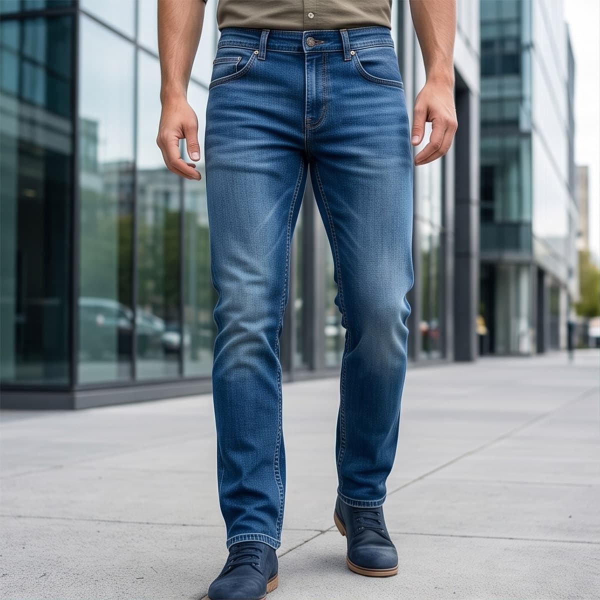 Men Slim Fit Jeans-Blue-31