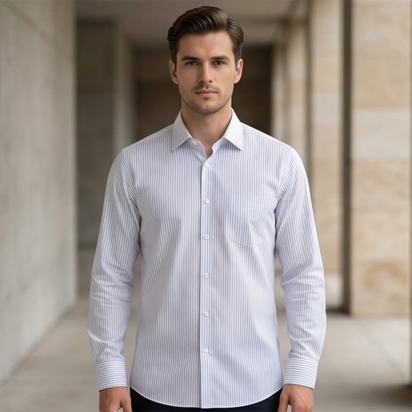 Men Classic Print Formal Shirt
