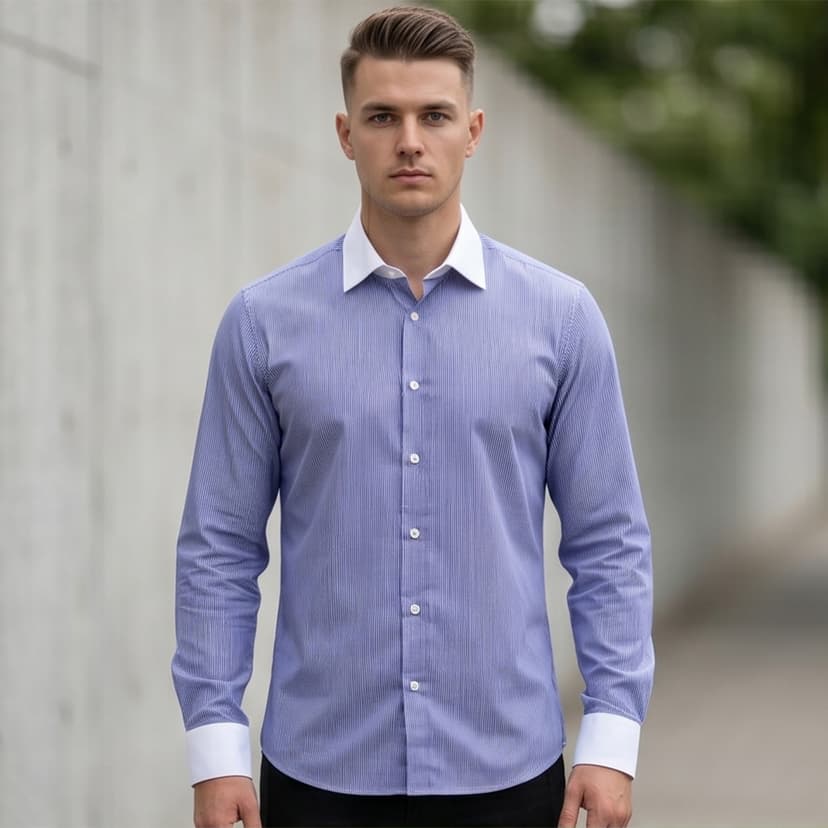 Men Printed Formal Shirt Long Sleeve