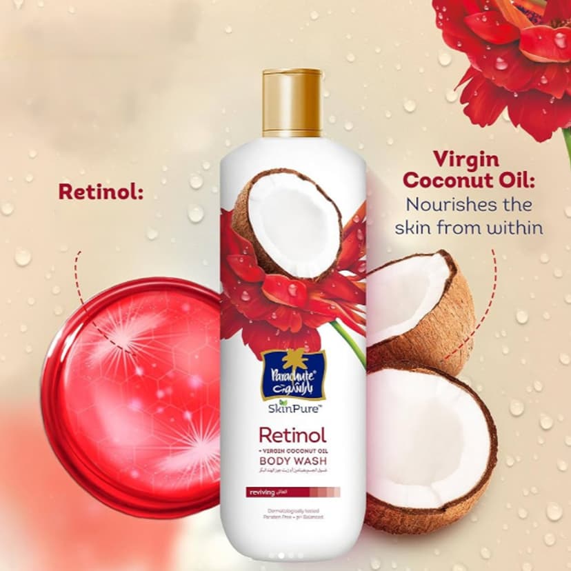 Parachute SkinPure Retinol Body Wash Virgin Coconut Oil 400ml