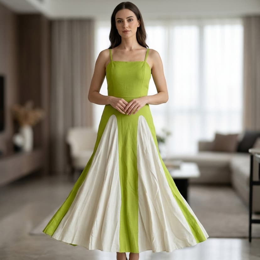 Ladies Long Sleeveless Dress