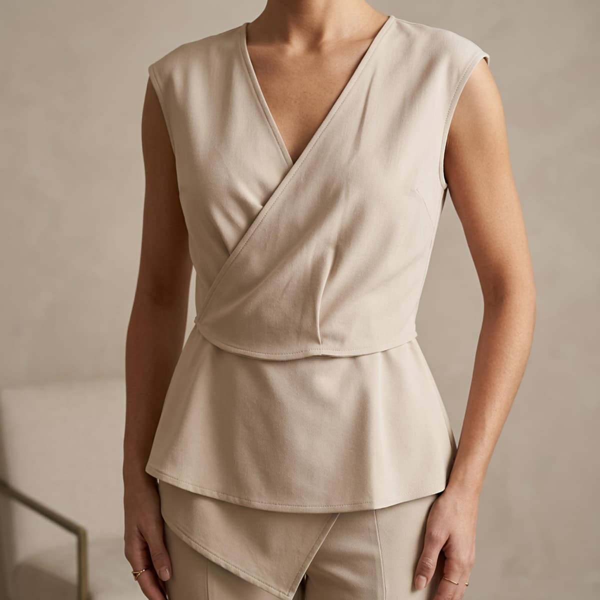 Ladies Sweater-Beige-FREE SIZE