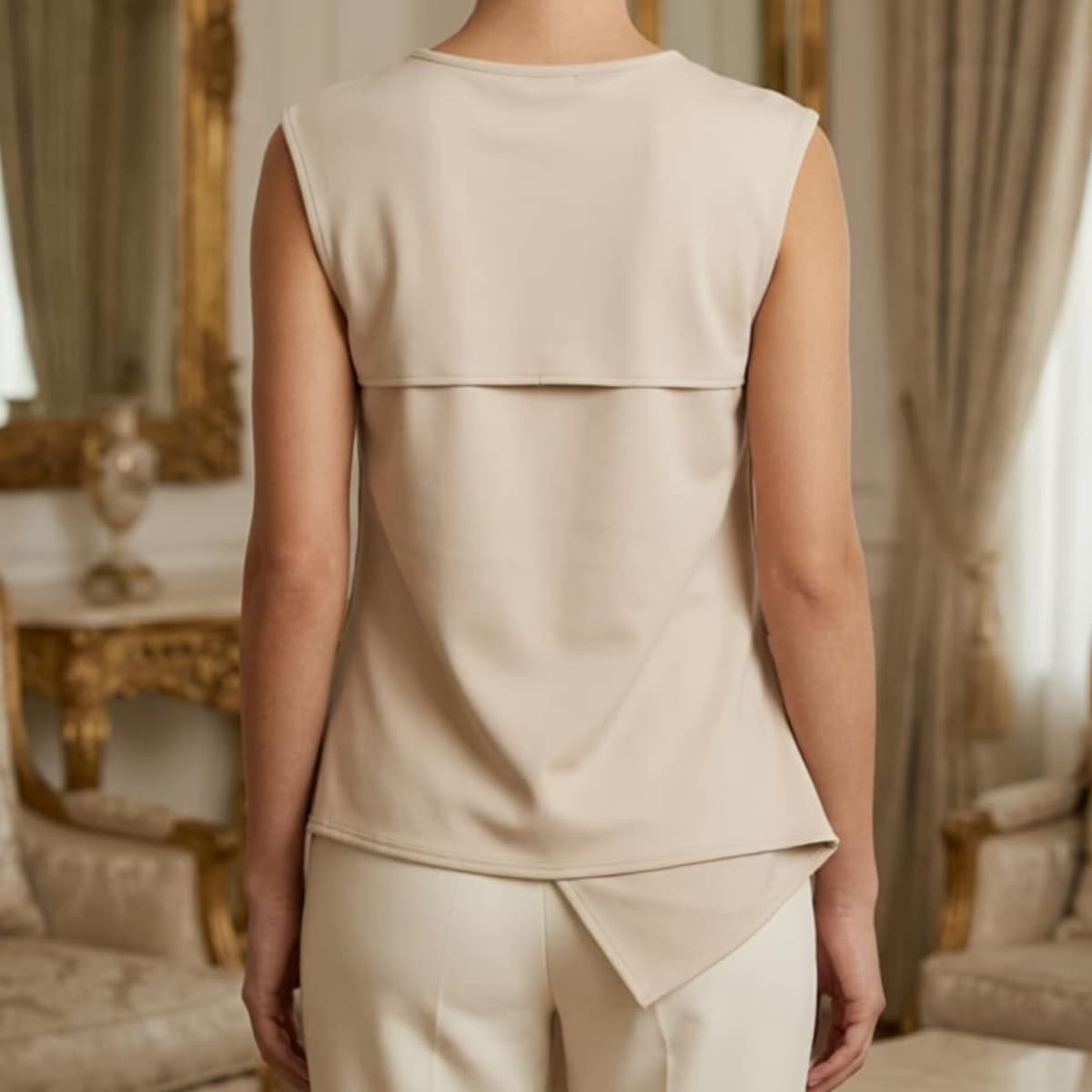 Ladies Sweater-Beige-FREE SIZE
