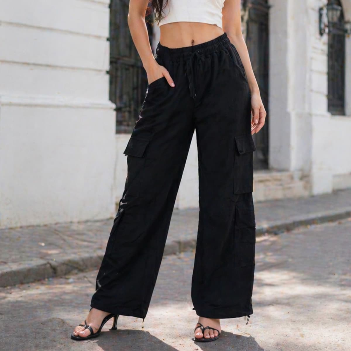 Ladies Trouser-Black-FREE SIZE