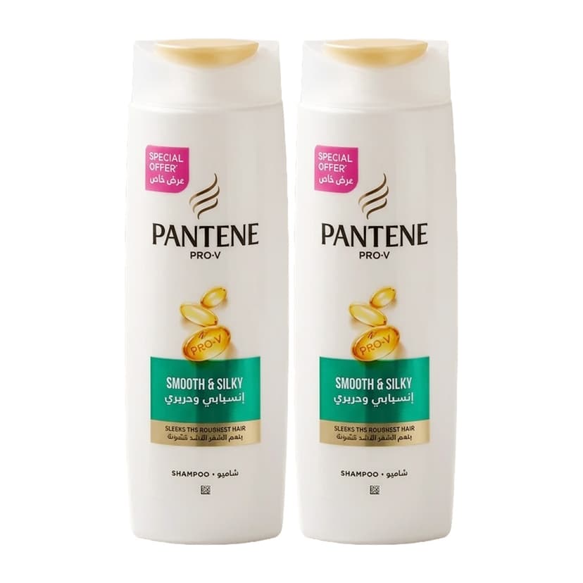 Pantene Pro-V Smooth & Silky Shampoo 2x375ml