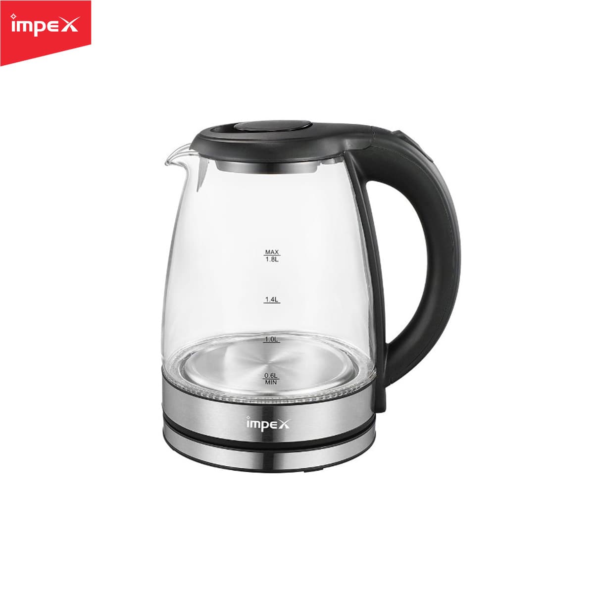 Impex 1.8 Ltr Electric Glass K-STEAMER 1802