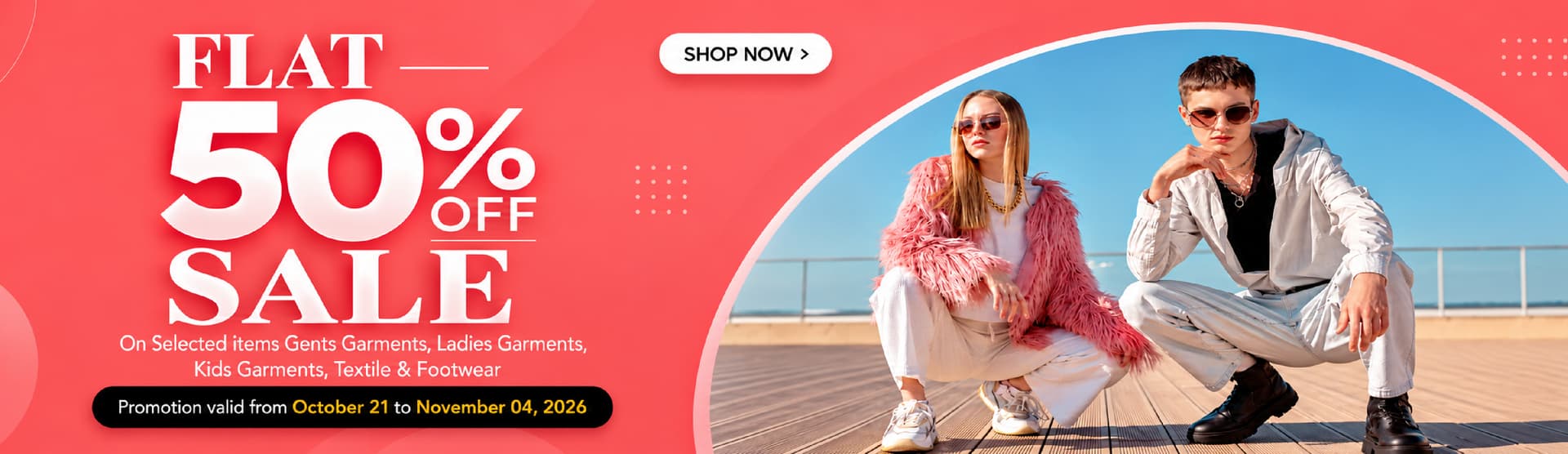 Fashion Flat 50% Off