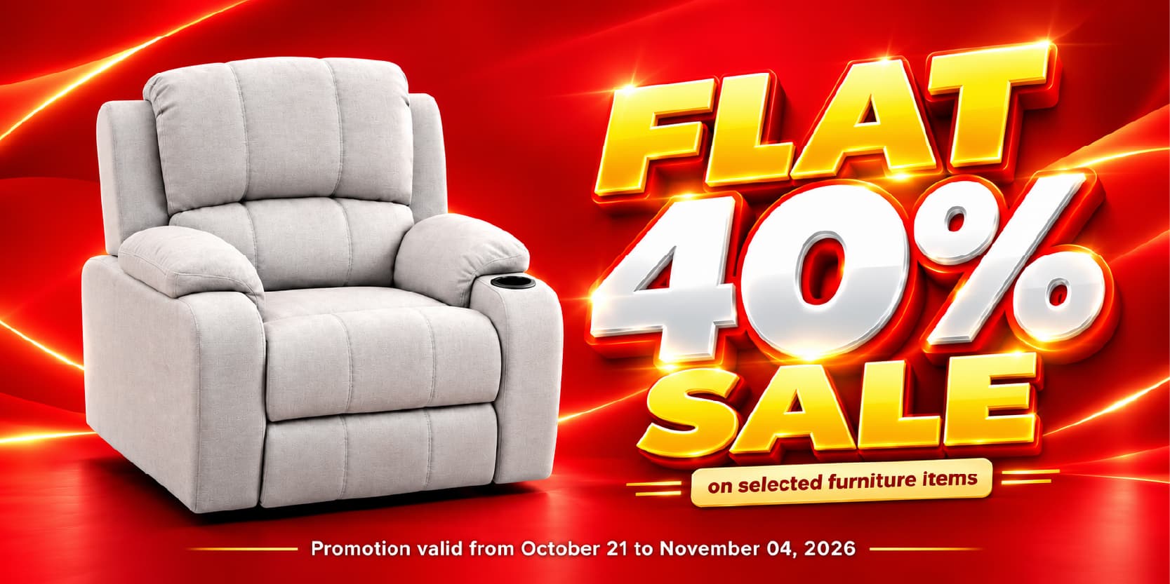 Furniture Flat 40% Off