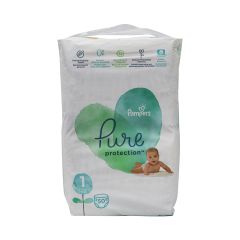  Pampers Pure Protection Baby Diapers Pack of 50 Diapers - Size 1