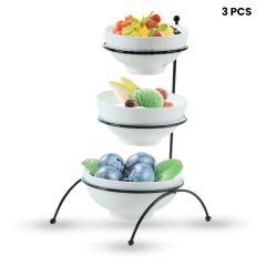 Snack Bowl With Stand 3 Pieces