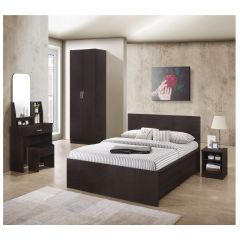 BEDROOM SET  Bed 150cmx190cm + 2 Door Wardrobe + 1 Night Stand + Dressing Table