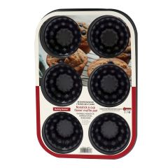 Dannny Home Nonstick 6 Cup Flower Muffin Pan