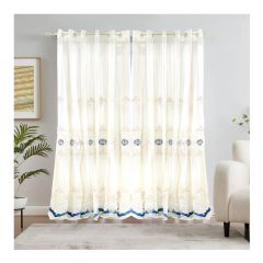 Embroider Red Sheer Curtain